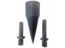 (obrázek pro) Štípací trn - kužel na dřevo 32 x 95 mm s uchycením SDS+ a 1/2″ adaptérem