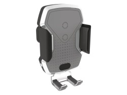 (obrázek pro) Držák telefonu LUKE-X bezdrátové nabíjení 10W silver COMPASS