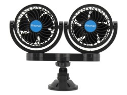 (obrázek pro) Ventilátor Duo 2 x 108 mm 12 V na přísavku MITCHELL