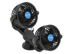 (obrázek pro) Ventilátor Duo 2 x 108 mm 12 V na přísavku MITCHELL