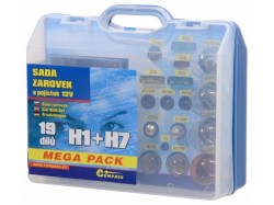 (obrázek pro) Žárovky 12V servisní box Mega H1+H7+pojistky COMPASS
