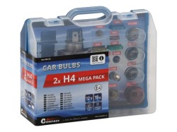 (obrázek pro) Žárovky 12V servisní box MEGA H4+H4+pojistky COMPASS