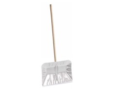 (obrázek pro) Hrablo na sníh hliníkové prohnuté 49cm, dřevěná násada