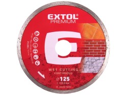 (obrázek pro) Kotouč diamantový řezný celoobvodový, 125x22,2mm, EXTOL PREMIUM