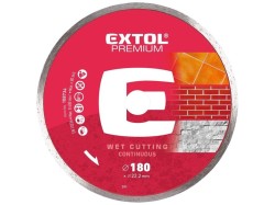 (obrázek pro) Kotouč diamantový řezný celoobvodový, 180x22,2mm, mokré řezání, EXTOL PREMIUM