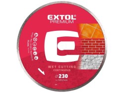 (obrázek pro) Kotouč diamantový řezný celoobvodový, 230x22,2mm, mokré řezání, EXTOL PREMIUM
