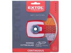 (obrázek pro) Kotouč diamantový řezný celoobvodový, 230x22,2mm, mokré řezání, EXTOL PREMIUM