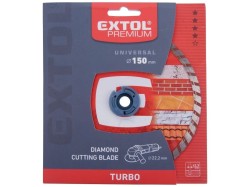 (obrázek pro) Kotouč diamantový řezný turbo, 150x22,2mm, EXTOL PREMIUM