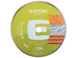 (obrázek pro) Kotouč diamantový řezný celoobvodový, 230x22,2mm, mokré řezání, EXTOL CRAFT