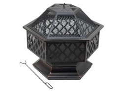 (obrázek pro) Ohniště HEXAGON copper patina s poklopem CATTARA