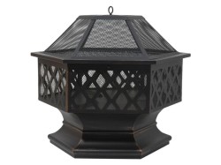 (obrázek pro) Ohniště HEXAGON copper patina s poklopem CATTARA