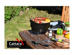 (obrázek pro) Gril na dřevěné uhlí BOSA přenosný s taškou CATTARA
