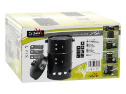 (obrázek pro) Gril - udírna na dřevěné uhlí PISA 3in1 40cm CATTARA