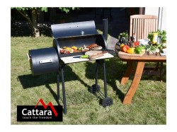 (obrázek pro) Gril na dřevěné uhlí SMOKIE s udírnou CATTARA