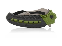 (obrázek pro) Nůž zavírací COBRA 20cm s pojistkou zelená-černá CATTARA