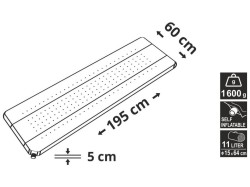 (obrázek pro) Karimatka samonafukovací 195x60x5cm modro-šedá CATTARA