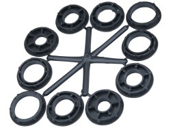 (obrázek pro) Kartáč okružní 150mm, vlnitý drát S 0,3mm, otvor 32mm, tl. 25mm, adaptéry: 1/2, 3/4, 5/8, 1, 7/8 EXTOL CRAFT