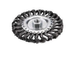 (obrázek pro) Kartáč radiální copánkový, O 100mm, vlnitý drát S 0,5mm, M14x2mm, EXTOL CRAFT