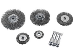 (obrázek pro) Kartáče okružní ocelové, sada 5ks, 3x stopka 6mm