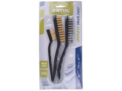 (obrázek pro) Kartáče ocelové, sada 3ks, 180mm, 2x225mm, vlnitý drát S 0,3mm a S 0,5mm, EXTOL CRAFT