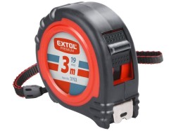 (obrázek pro) Metr svinovací 3m, šířka pásku 19mm, gumový obal, EXTOL PREMIUM
