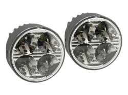 (obrázek pro) Světla denního svícení kulatá 70mm, 4 HIGH POWER LED 12V/24V COMPASS