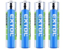 (obrázek pro) Baterie zinko-chloridové, 4ks, 1,5V AAA (LR03), EXTOL ENERGY