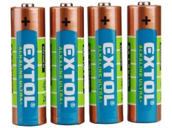 (obrázek pro) Baterie alkalické EXTOL ENERGY ULTRA +, 4ks, 1,5V AA (LR6), EXTOL ENERGY