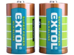 (obrázek pro) Baterie alkalické, 2ks, 1,5V D (LR20) EXTOL ENERGY