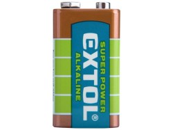 (obrázek pro) Baterie alkalické, 1ks, 9V (6LR61) EXTOL ENERGY