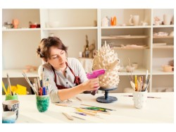 (obrázek pro) Pistole tavná lepící, ⌀11mm, 40W, růžová EXTOL LADY