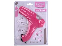 (obrázek pro) Pistole tavná lepící, ⌀11mm, 40W, růžová EXTOL LADY