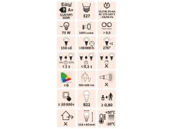 (obrázek pro) Žárovka LED klasická, 12W, 1055lm, E27, teplá bílá, EXTOL LIGHT