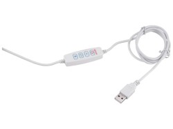 (obrázek pro) Lampa stolní s lupou, bílá, USB napájení, 2400lm, 3 barvy světla, 5x zvětšení EXTOL LIGHT