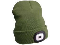 (obrázek pro) Čepice s čelovkou, nabíjecí, USB, zelená, univerzální velikost EXTOL LIGHT