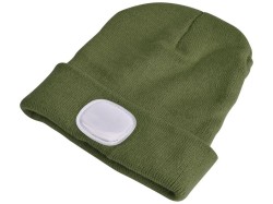 (obrázek pro) Čepice s čelovkou, nabíjecí, USB, zelená, univerzální velikost EXTOL LIGHT