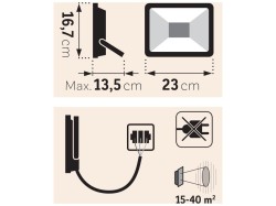 (obrázek pro) Reflektor LED, 3200lm, Economy EXTOL LIGHT