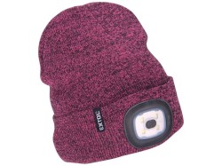 (obrázek pro) Čepice s čelovkou 4 x 45 lm USB nabíjení fialová/černá EXTOL LIGHT