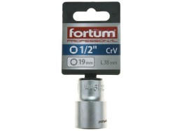 (obrázek pro) Klíč nástrčný, 1/2', 19,0mm, L 38mm, 61CrV5, FORTUM