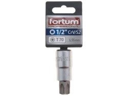 (obrázek pro) Klíč zástrčný TORX, 1/2', TX70, L 55mm, CrV/S2, FORTUM