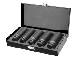 (obrázek pro) Klíče nástrčné rázové, sada 5 ks, 1/2“, 17-19-21-24-27 mm, CrMoV, FORTUM