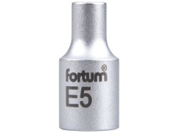 (obrázek pro) Klíč nástrčný vnitřní TORX, 1/4', E5, L 25mm, 61CrV5, FORTUM
