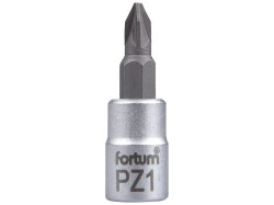 (obrázek pro) Klíč zástrčný šroubovák PZ, 1/4', PZ1, L 37mm, CrV/S2, FORTUM