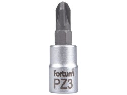 (obrázek pro) Klíč zástrčný šroubovák PZ, 1/4', PZ3, L 37mm, CrV/S2, FORTUM