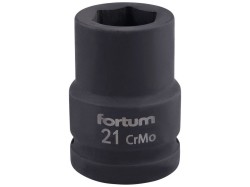 (obrázek pro) Klíč nástrčný rázový, 3/4“, 21mm, L 52mm, CrMoV, FORTUM