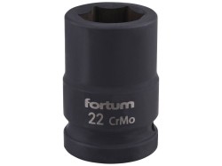 (obrázek pro) Klíč nástrčný rázový, 3/4“, 22mm, L 52mm, CrMoV, FORTUM
