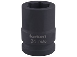 (obrázek pro) Klíč nástrčný rázový, 3/4“, 24mm, L 52mm, CrMoV, FORTUM