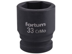 (obrázek pro) Klíč nástrčný rázový, 3/4“, 33mm, L 57mm, CrMoV, FORTUM