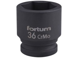 (obrázek pro) Klíč nástrčný rázový, 3/4“, 36mm, L 57mm, CrMoV, FORTUM