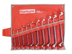 (obrázek pro) Klíče očkové, sada 10ks, 6-27mm, 61CrV5, FORTUM